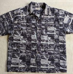 Spanish Harlem 949 NYC Men's Cars Print Vintage Short Sleeve Shirt Size 3X